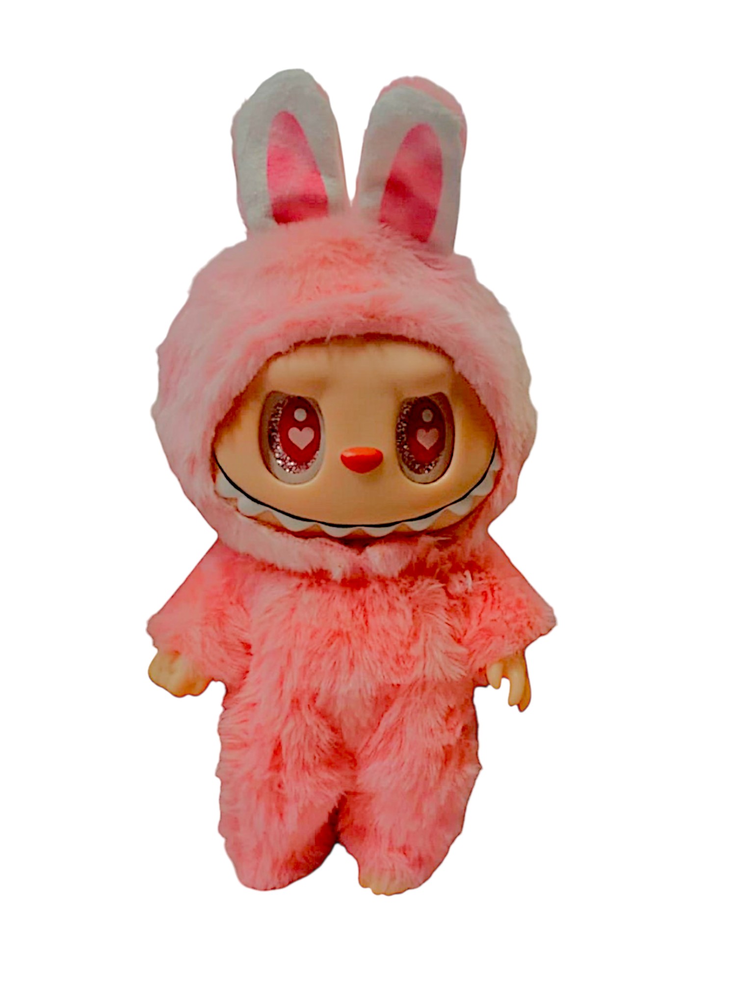 Monsters Lovely Λούτρινο Labubu Πλαστικό Πρόσωπο Με Ήχο Have A Seat Vinyl Plush 24cm 1440-920250 Ροζ