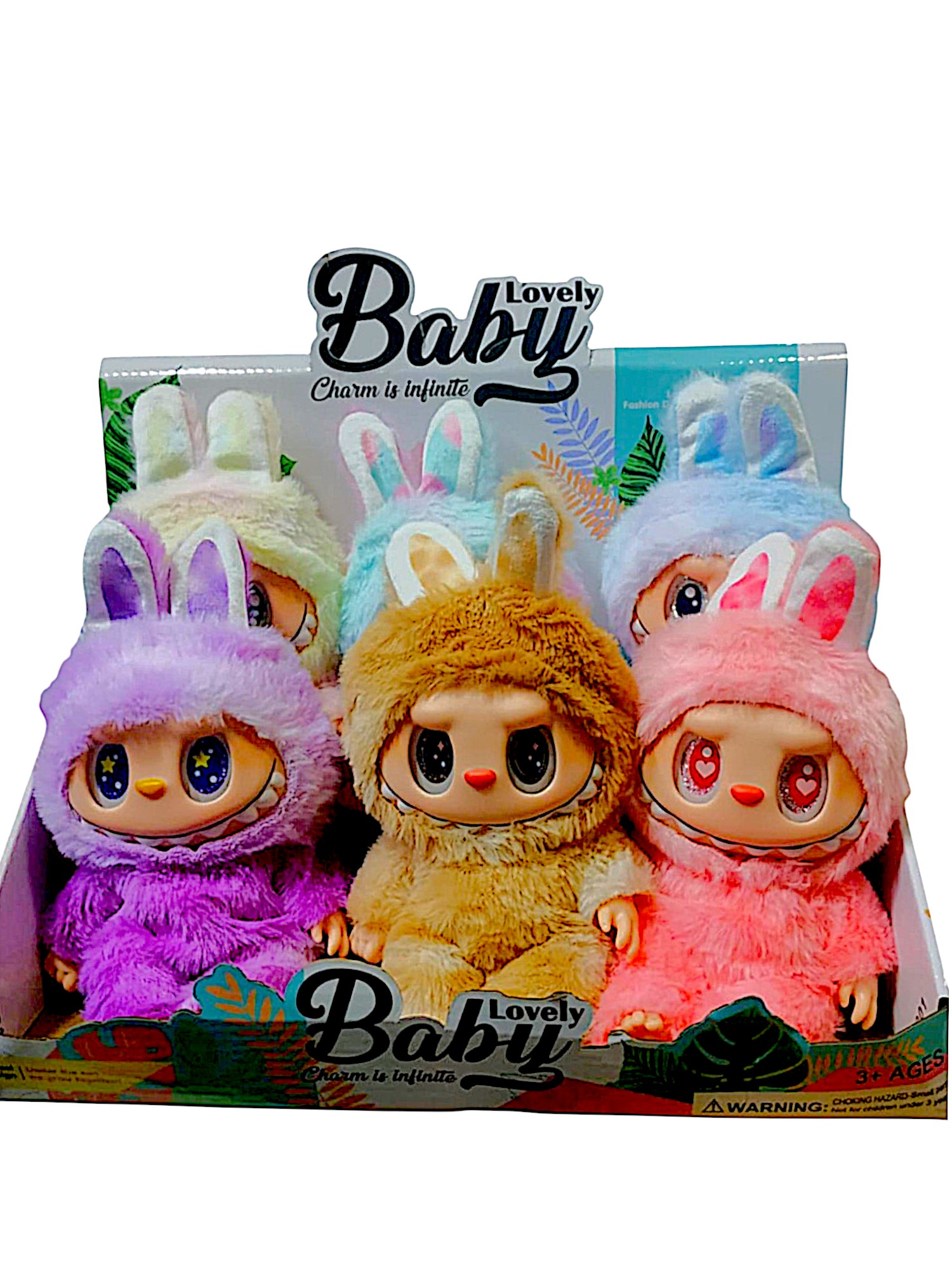 Monsters Lovely Λούτρινο Labubu Πλαστικό Πρόσωπο Με Ήχο Have A Seat Vinyl Plush 24cm 1440-920250 Ροζ