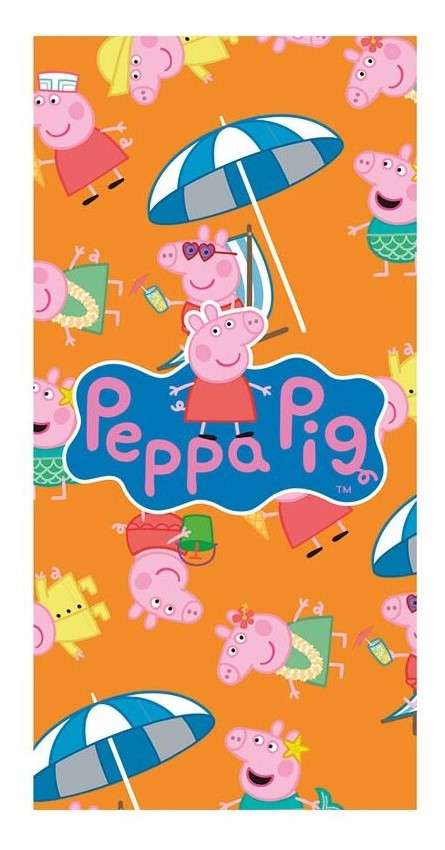 Παιδική Πετσέτα Θαλάσσης Peppa Pig Παραλία 140Χ70cm Nickelodeon 1034-1 Πορτοκαλί