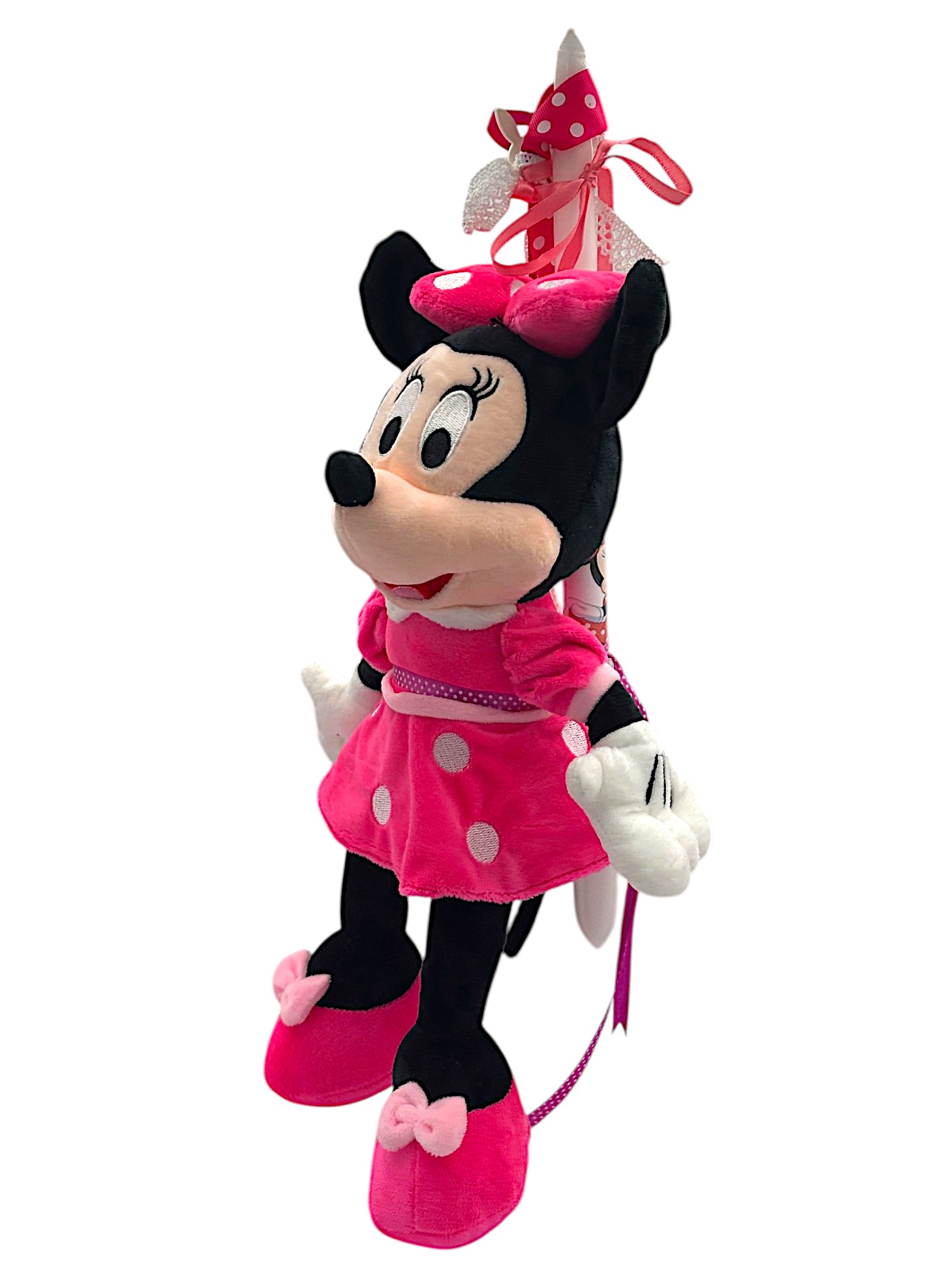 Πασχαλινή λαμπάδα Mohicans Λούτρινο Disney Minnie Mouse 40cm L144 Ροζ