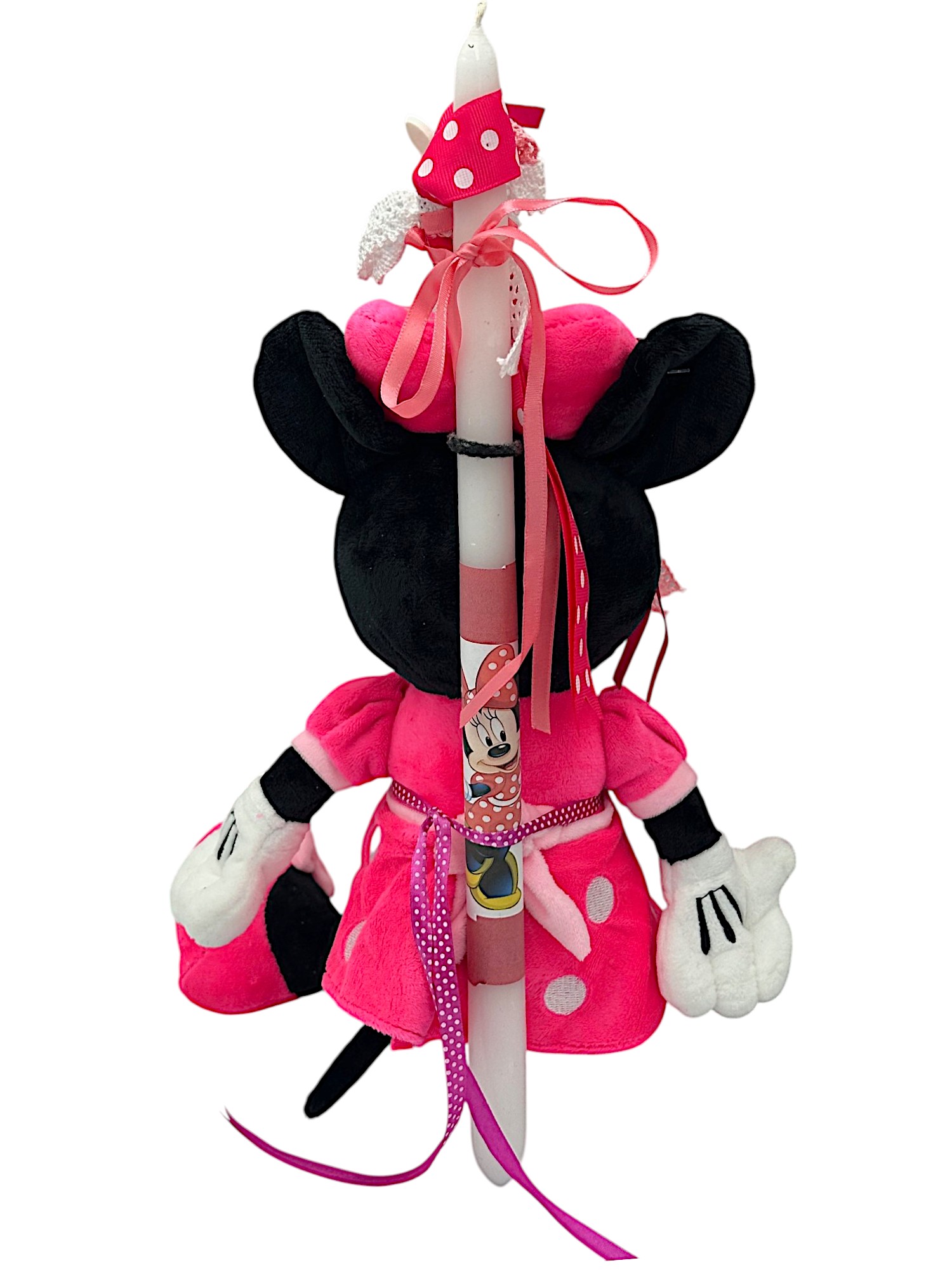 Πασχαλινή λαμπάδα Mohicans Λούτρινο Disney Minnie Mouse 40cm L144 Ροζ