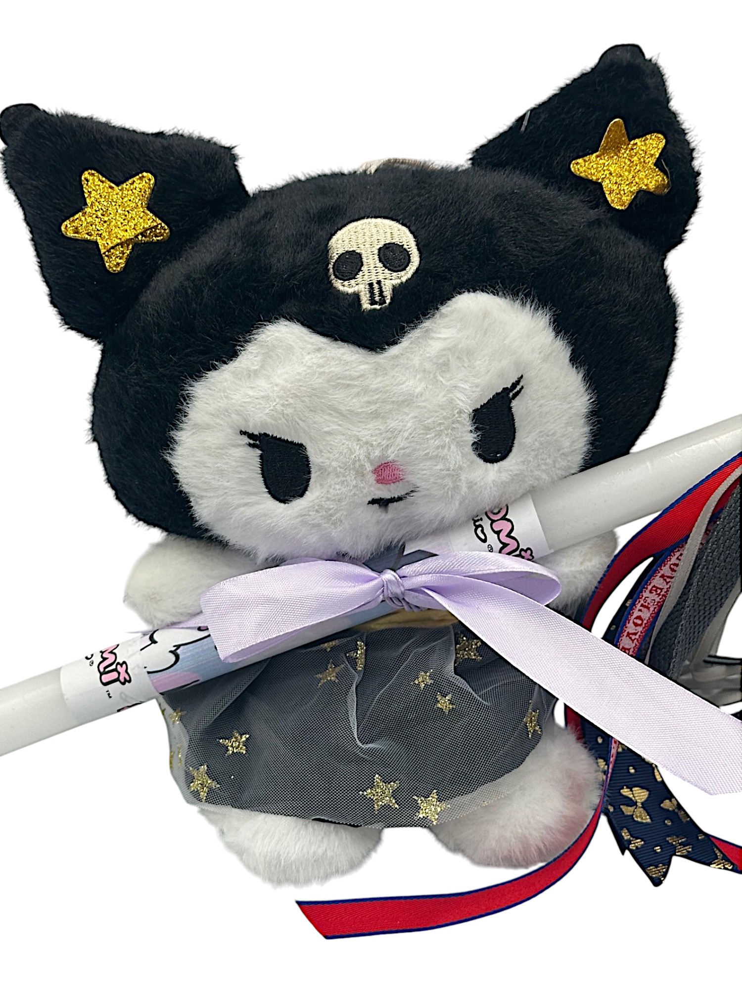 Πασχαλινή λαμπάδα Mohicans Λούτρινο Sanrio Kuromi Hello Kitty 28cm L142 Μαύρο