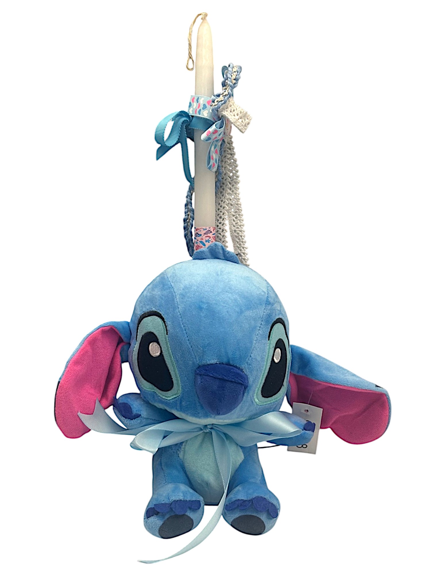 Πασχαλινή λαμπάδα Mohicans Λούτρινο Stitch 23cm για 3+ Ετών L154 Μπλε