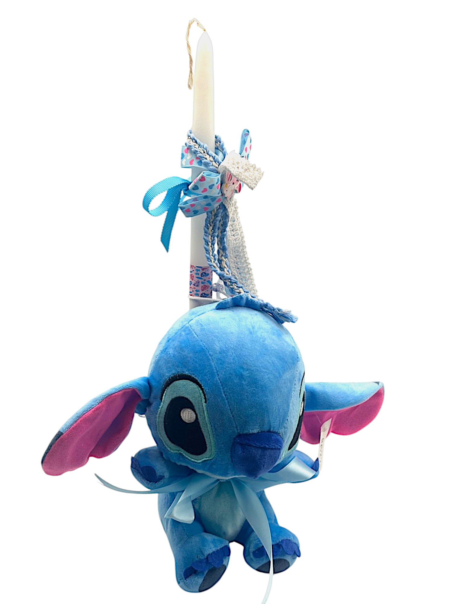 Πασχαλινή λαμπάδα Mohicans Λούτρινο Stitch 23cm για 3+ Ετών L154 Μπλε