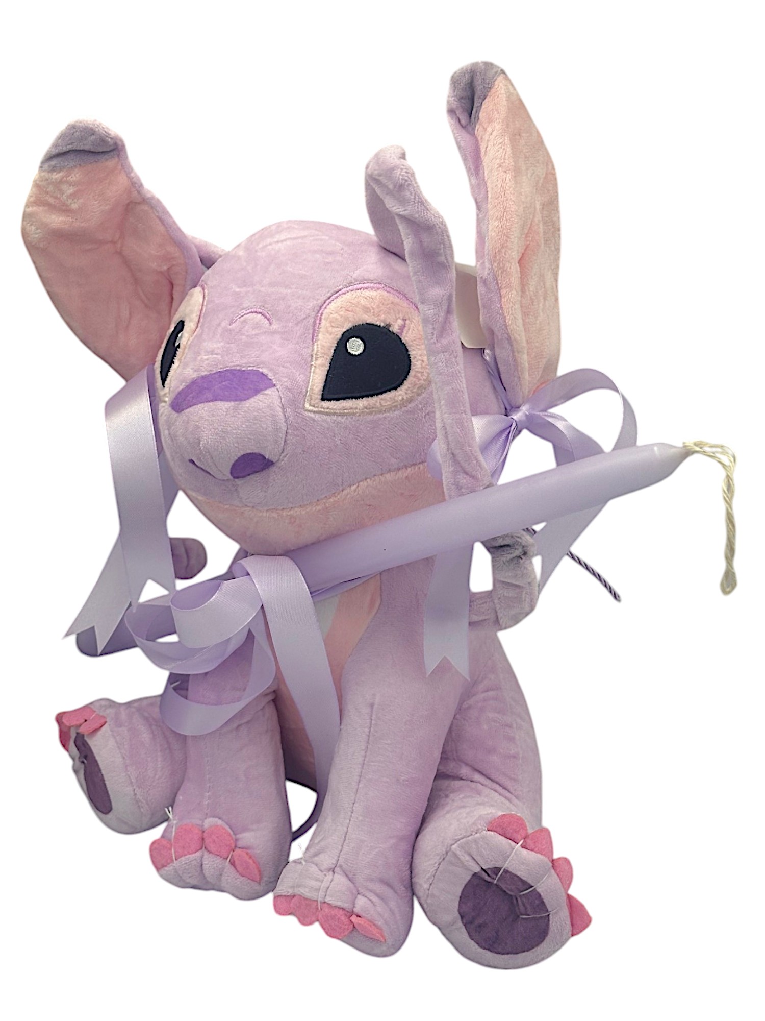 Πασχαλινή λαμπάδα Mohicans με Λούτρινο Disney 40cm Lilo & Stitch Leroy L126 Ροζ