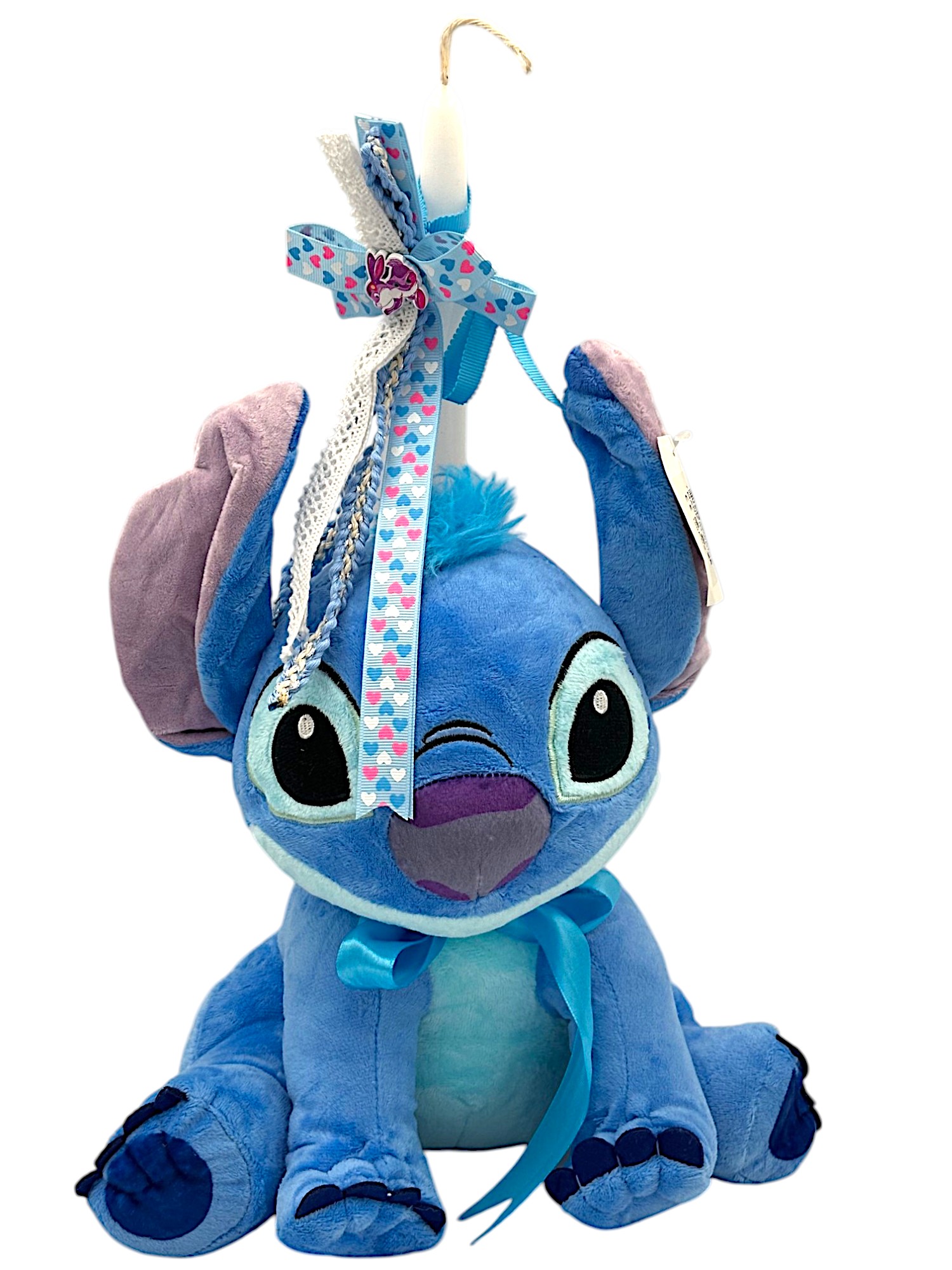 Πασχαλινή λαμπάδα Mohicans με Λούτρινο Disney Lilo & Stitch Leroy 40cm L116 Μπλε
