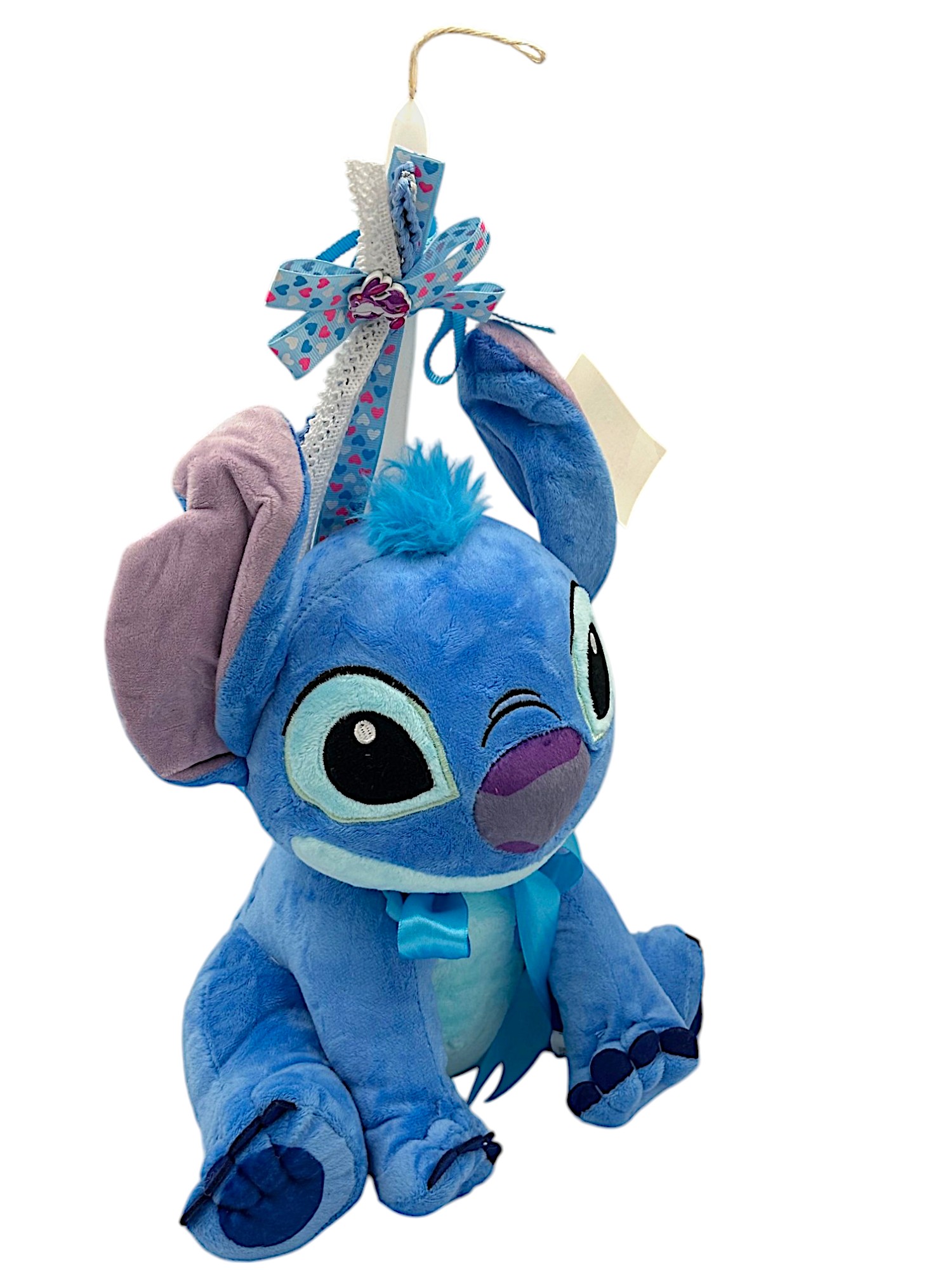 Πασχαλινή λαμπάδα Mohicans με Λούτρινο Disney Lilo & Stitch Leroy 40cm L116 Μπλε