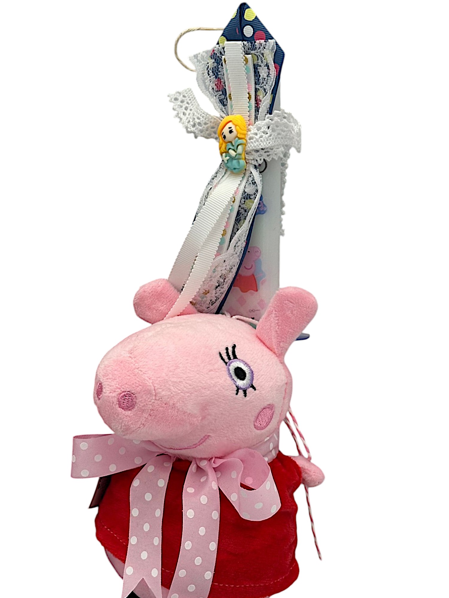 Πασχαλινή λαμπάδα Mohicans με Λούτρινο Nickelodeon Peppa Pig 20cm L114 Κόκκινο