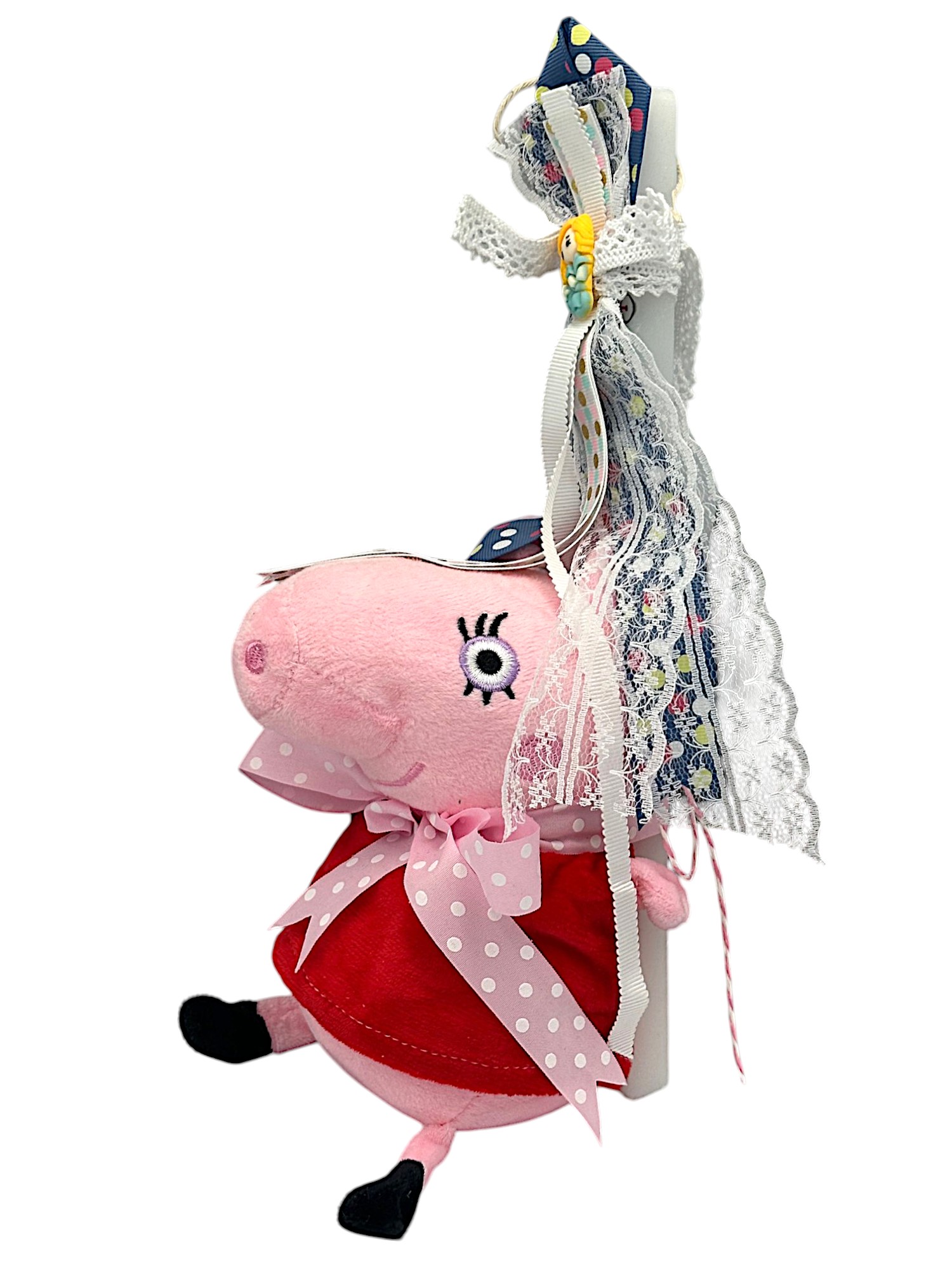 Πασχαλινή λαμπάδα Mohicans με Λούτρινο Nickelodeon Peppa Pig 20cm L114 Κόκκινο