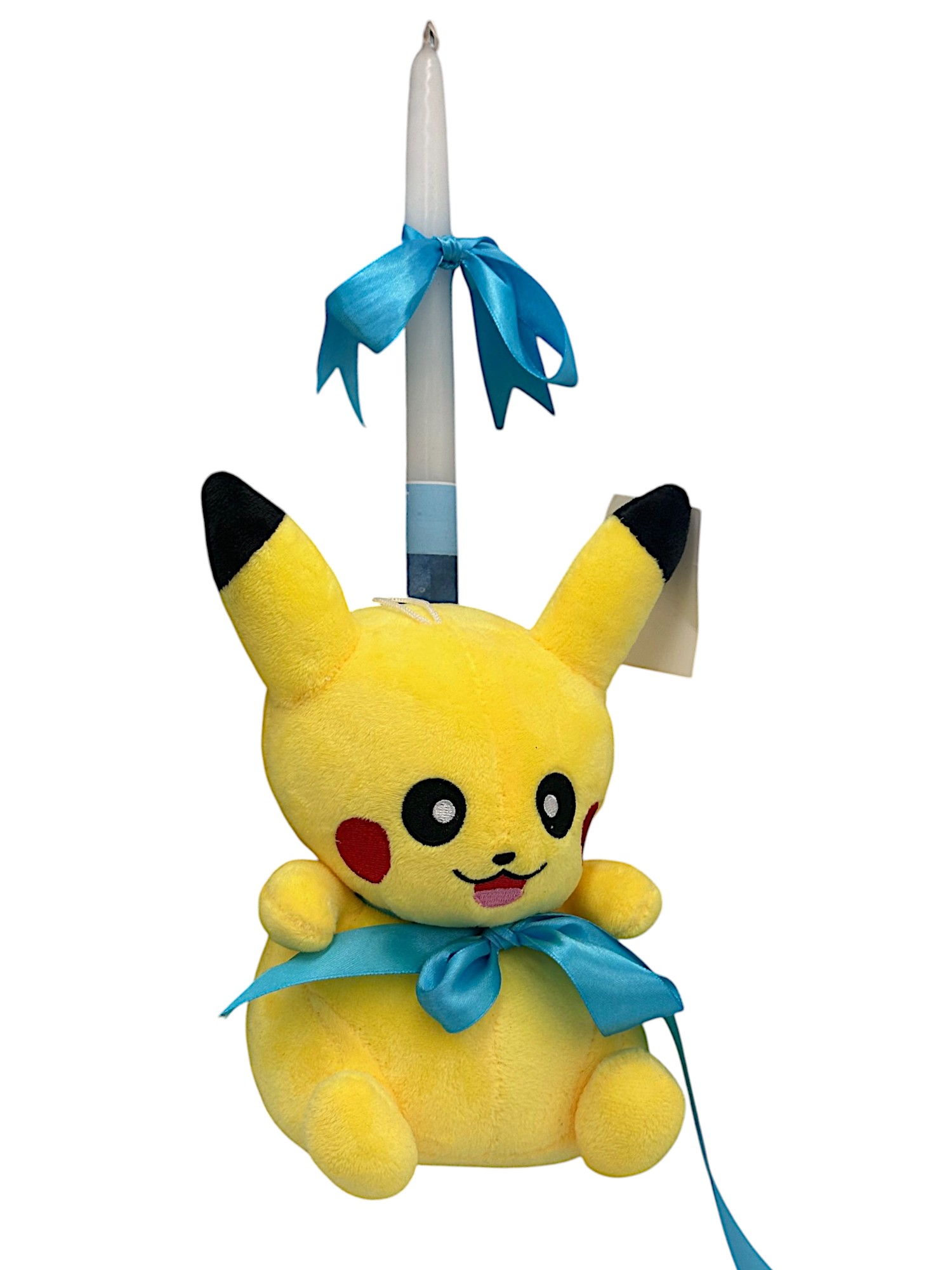 Πασχαλινή λαμπάδα Mohicans με Λούτρινο Pokemon Pikachu 20cm L123 Κίτρινο