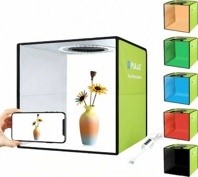 Photo Box Mini Studio Led Mohicans Φωτιζόμενο με Πολλαπλά Background 30X30X30 PU5032B Μαύρο