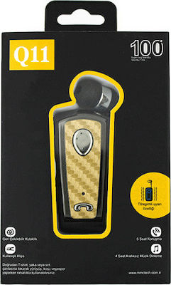 Q11 In-ear Bluetooth Handsfree Μαύρο/Χρυσό