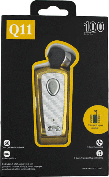 Q11 In-ear Bluetooth Handsfree Ασημί/Χρυσό