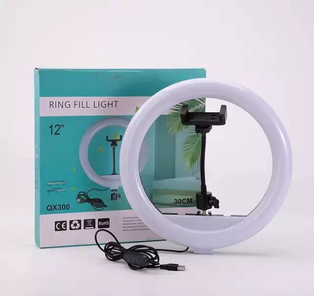 Ring Light 12'' 30cm με βάση για κινητό χωρίς τρίποδο QX300