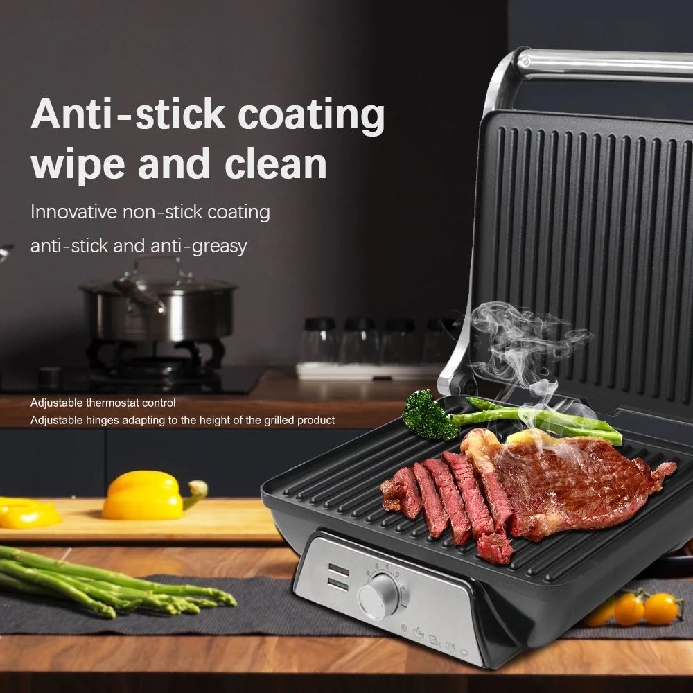 Τοστιέρα για 4 Τοστ & Steak Machine 2000W Raf R-2683 Inox