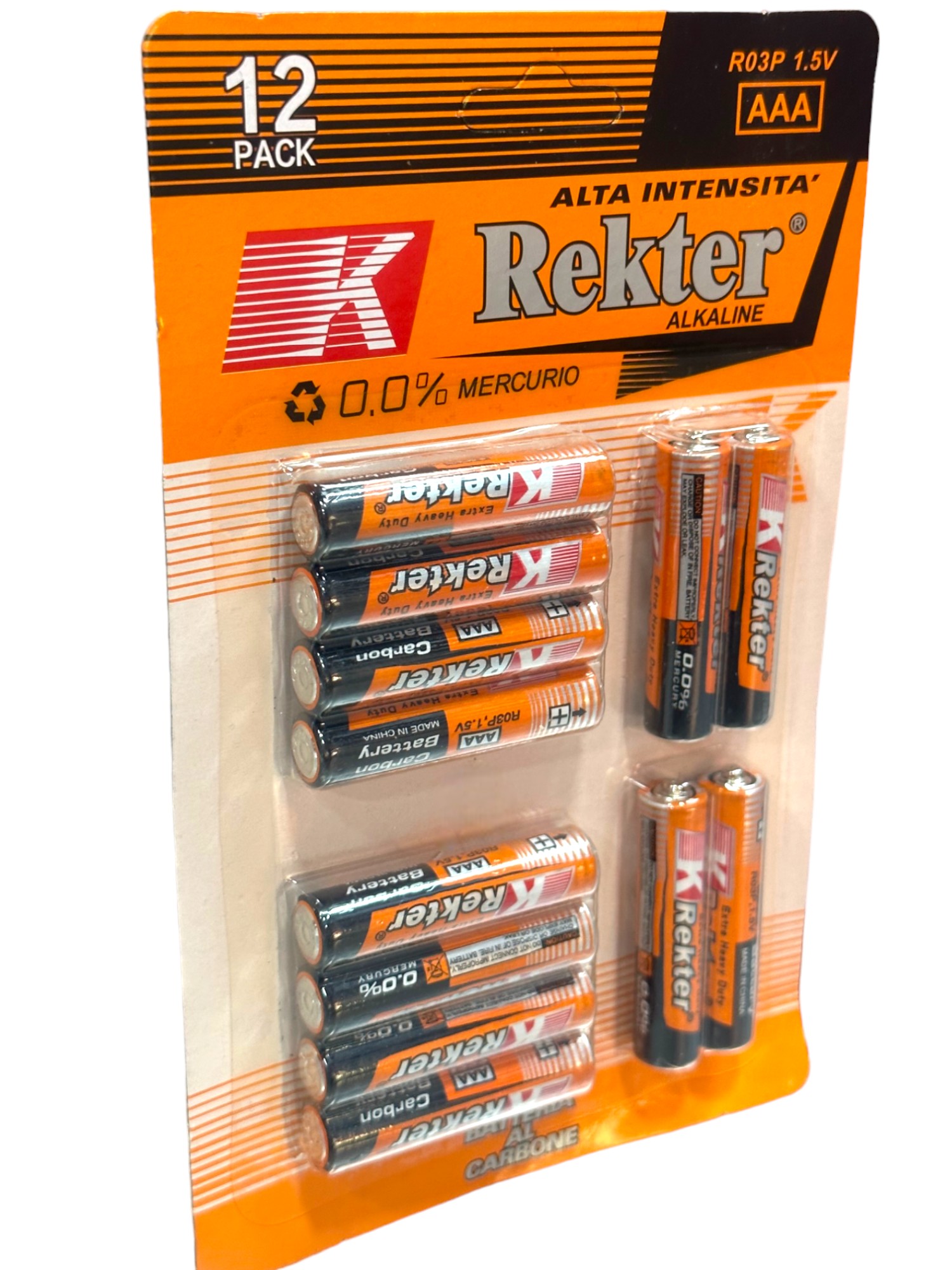 Extra Heavy Duty AAA Μπαταρίες 1.5V REKTER 12 τεμάχια
