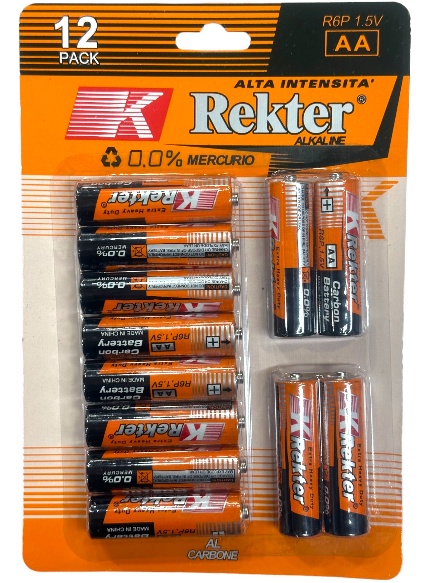Μπαταρίες AΑ 12 τεμάχια R6P 1.5V Rekter