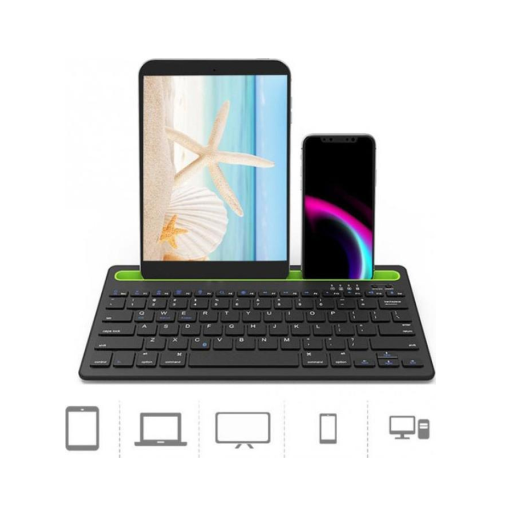 Ασύρματο Bluetooth Πληκτρολόγιο για Tablet και Smartfhone Αγγλικό US RF-2012 Μαύρο