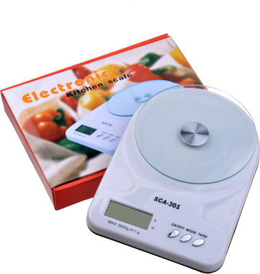 Ψηφιακή Ζυγαριά Κουζίνας 1gr/7kg SCA-301 Λευκό