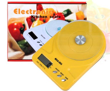 Ψηφιακή Ζυγαριά Κουζίνας 1gr/7kg SCA-301 Κίτρινο