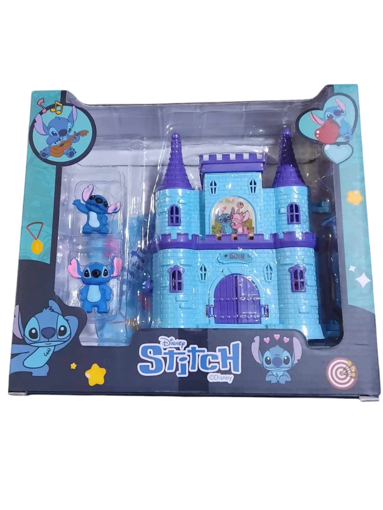 Σετ Παιχνίδι Stitch με Κάστρο και Φιγούρες B-01 Μπλε