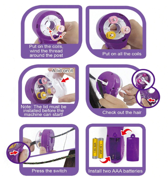 Σετ παιχνιδιού για πλεξούδα μαλλιών Set Styling Hair Stylist Accessories 917