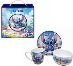 Stitch Σετ Φαγητού από Πορσελάνη 3τμχ 86630-1 Μπλε