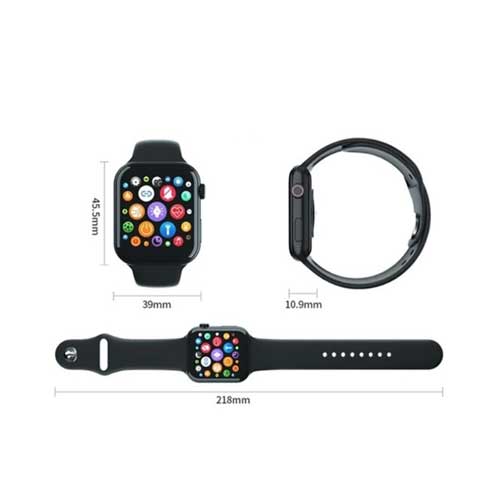 SMARTWATCH ΜΕ ΠΑΛΜΟΓΡΑΦΟ Τ55.ΜΑΥΡΟ-ΑΣΠΡΟ