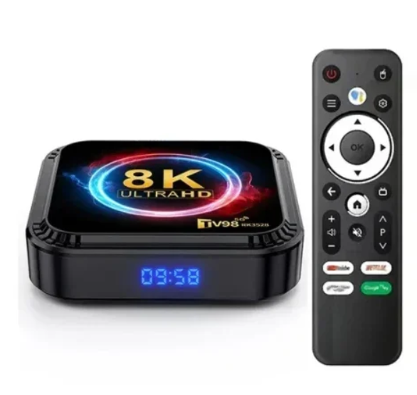 TV Box TV98 8K Android 13 Quad-core 2.4G&5G Dual Band Wifi+BT5.0 RK3528 Μαύρο