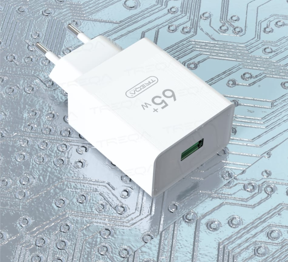TYPE-C ΦΟΡΤΙΣΤΗΣ ΜΕ ΘΥΡΑ USB-A ΚΑΙ ΚΑΛΩΔΙΟ USB-C 65W CS-228.ΛΕΥΚΟ