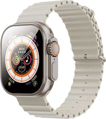 Ultra U9  Smartwatch 7 in 1 Strap Series 9 49mm Screen Λευκό