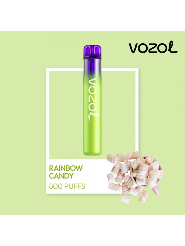 Vozol Neon 800 Rainbow Candy Ηλεκτρονικό Τσιγάρο μιας Χρήσης 800 Εισπνοών 2ml 20mg