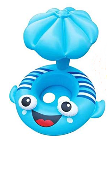 Σωσίβιο Swimtrainer με Μήκος 64εκ. και Σκίαστρο Ψάρι Κλόουν WM-8250 Μπλε