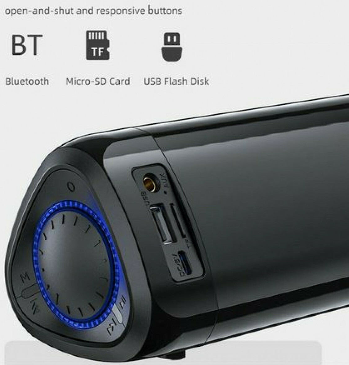 Awei Y333 Ηχείο Bluetooth 10W με Ραδιόφωνο και Διάρκεια Μπαταρίας έως 3.5 ώρες Μαύρο