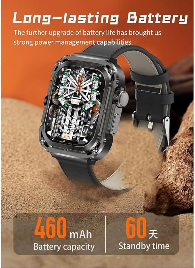 Z85 Max Big 2.04 3 Straps Smartwatch με Παλμογράφο Μπλε