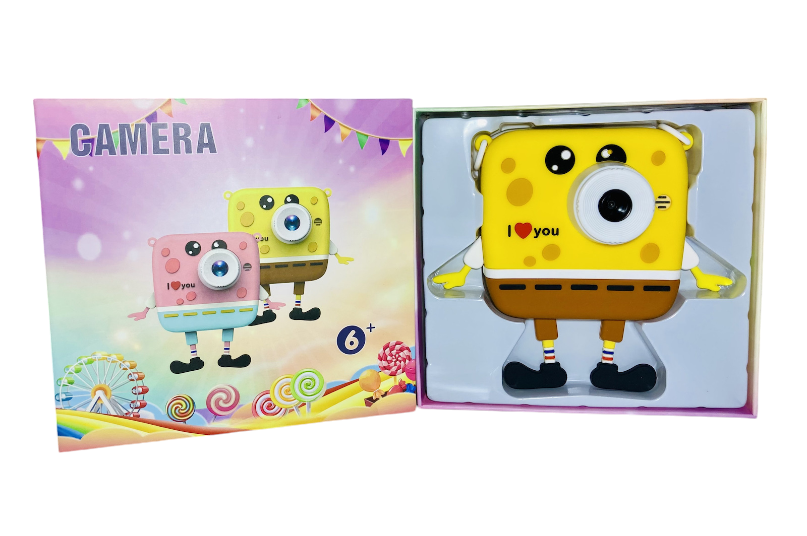 Παιδική Φωτογραφική Μηχανή Cartoon SpongeBob ZY-2402 Κίτρινη